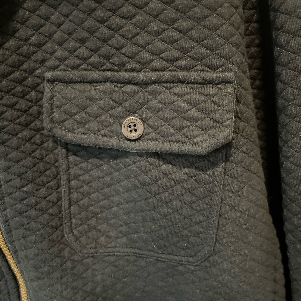 Weatherproof Men's Black Zip-Up Quilted Sweater - Picture 5 of 9